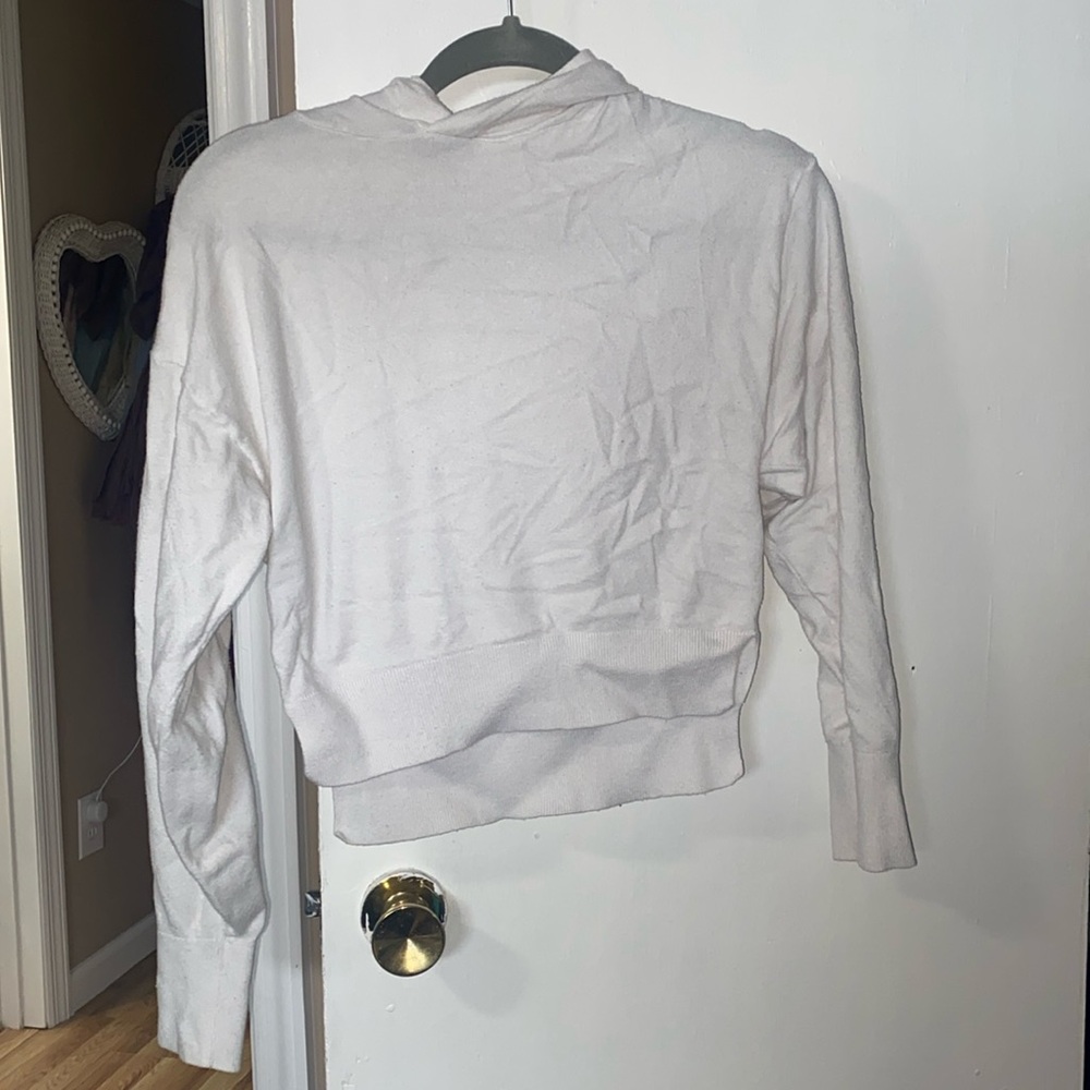express white cropped hoodie
